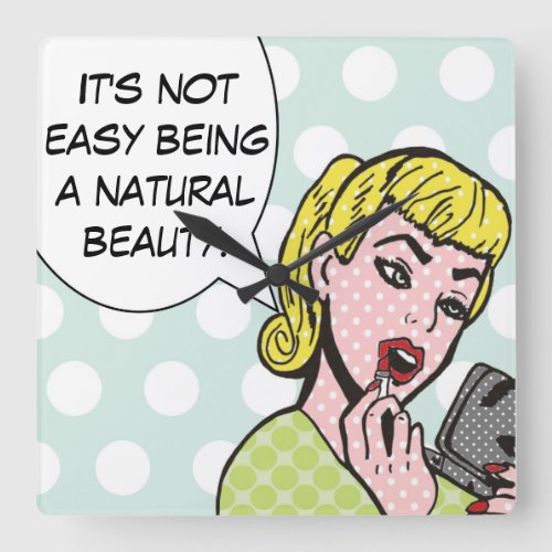 Natural Beauty Comic Book Wall Clock