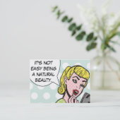 Natural Beauty Cosmetologist/StylistBusiness Cards (Standing Front)