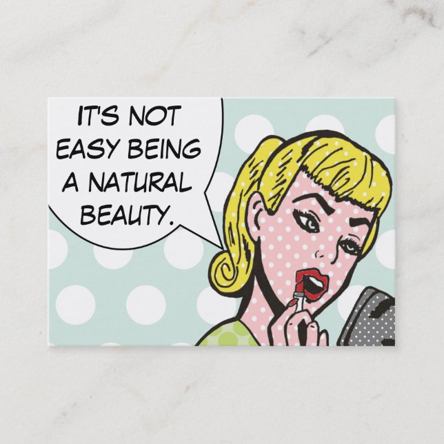 Natural Beauty Cosmetologist/StylistBusiness Cards (Front)