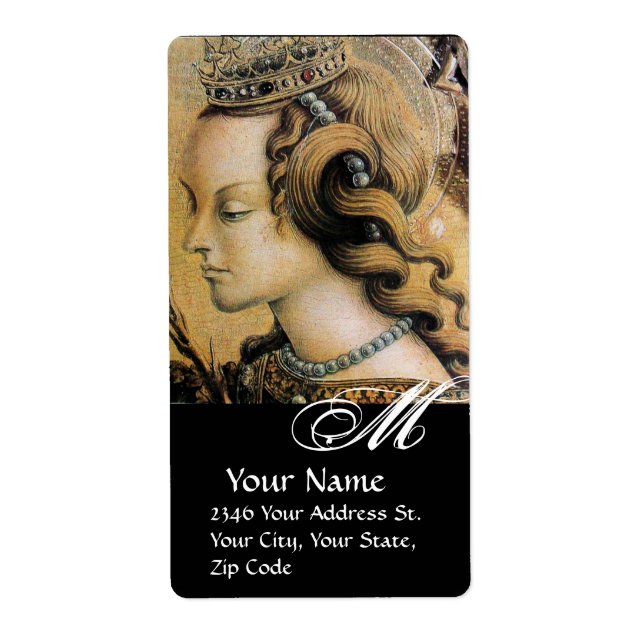 NATURAL BEAUTY & JEWELRY  MONOGRAM black pearl Label (Front)