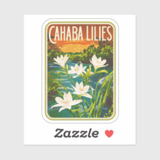 Natural Beauty of Cahaba Lilies-Alabama Sticker