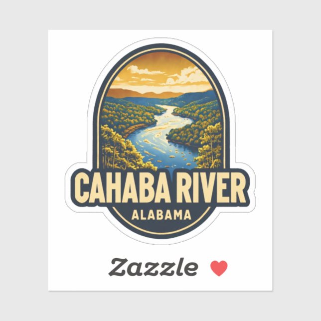 Natural Beauty of Cahaba River-Alabama Sticker (Sheet)