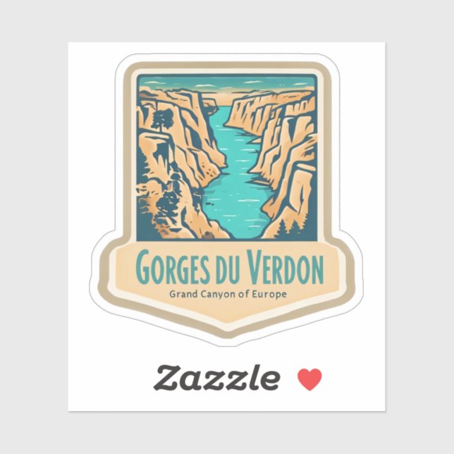 Natural Beauty of Gorges Du Verdon-France Sticker (Sheet)