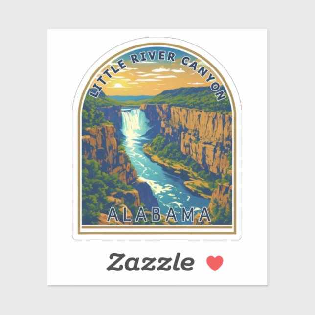 Natural Beauty of Little River Canyon-Alabama Sticker (Sheet)