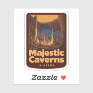 Natural Beauty of Majestic Caverns-Alabama Sticker