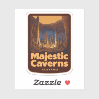Natural Beauty of Majestic Caverns-Alabama Sticker