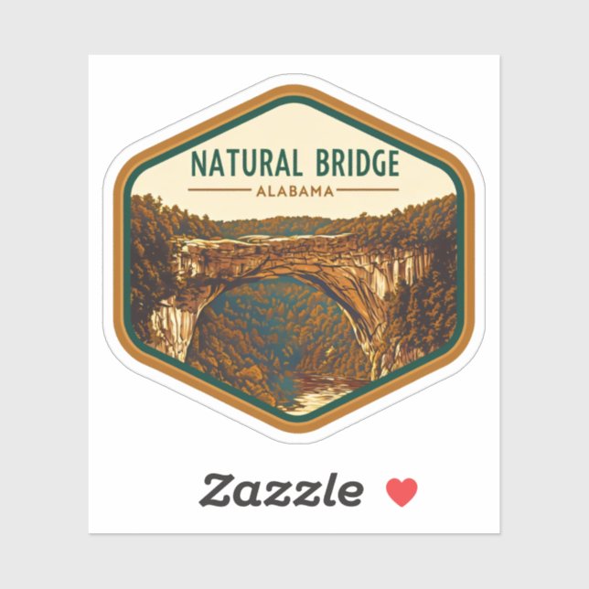 Natural Beauty of Natural Bridge-Alabama Sticker (Sheet)