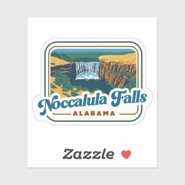 Natural Beauty of Noccalula Falls-Alabama Sticker (Sheet)