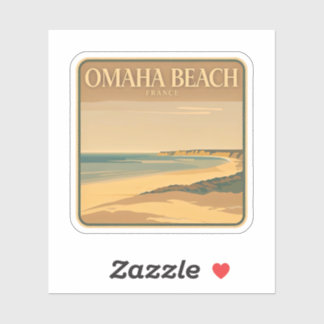 Natural Beauty of Omaha Beach-France Sticker