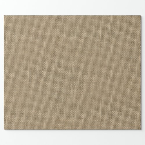 Natural Beige Burlap Wrapping Paper
