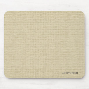 Natural Beige Linen Fabric With Gray Typography 3 Mouse Pad