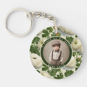 Natural Best Gifts For Women Custom Ranunculus Keychain