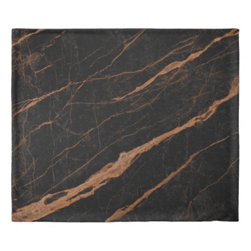 natural black emperador marble texture background  duvet cover