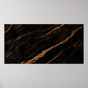 natural black emperador marble texture background poster