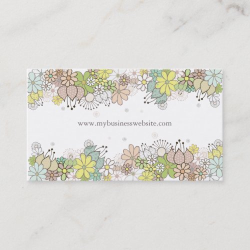 Natural Blossoms Elegant Custom Business Card