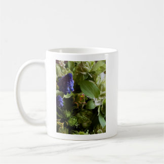 Natural Blue Muscari and Greenery Floral Design Coffee Mug