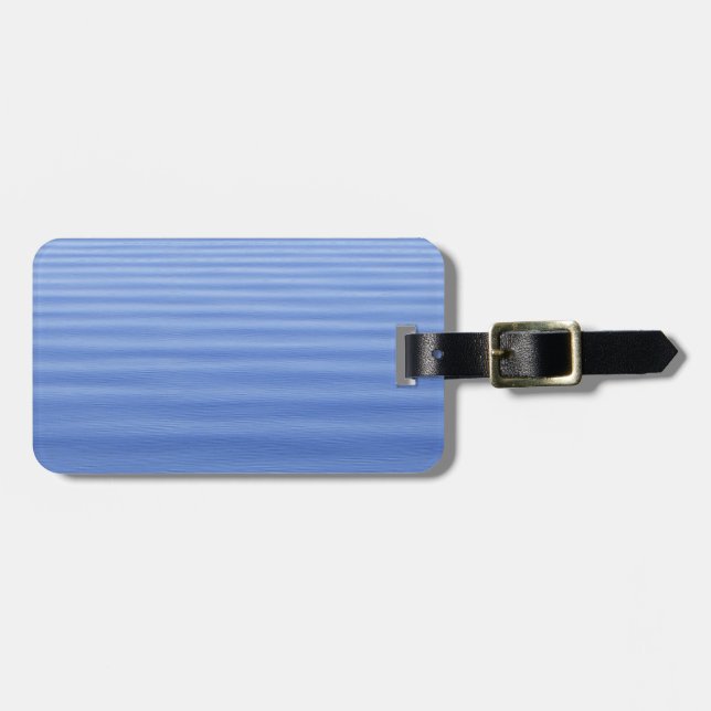 Natural Blue Rippled Water Luggage Tag (Front Horizontal)