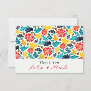 Natural Blue Yellow Watercolor Sunflowers Wedding