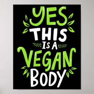 Natural Bodybuilding Vegan Fitness Poster