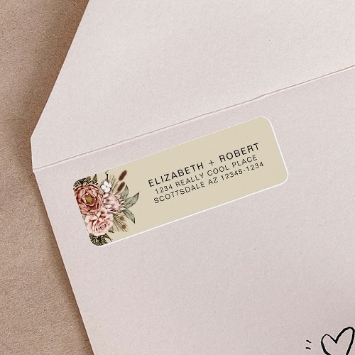  Natural Boho Cottagecore Floral Wedding Label