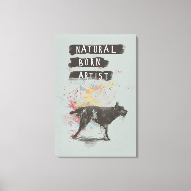 natural born artist canvas print (Front)