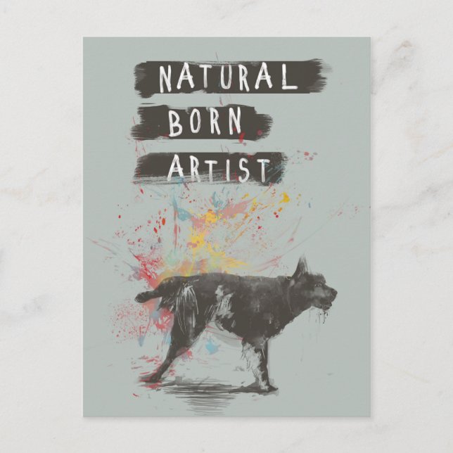 natural born artist postcard (Front)