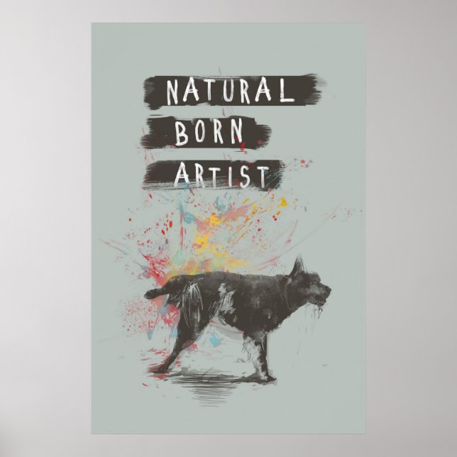 natural born artist poster (Front)