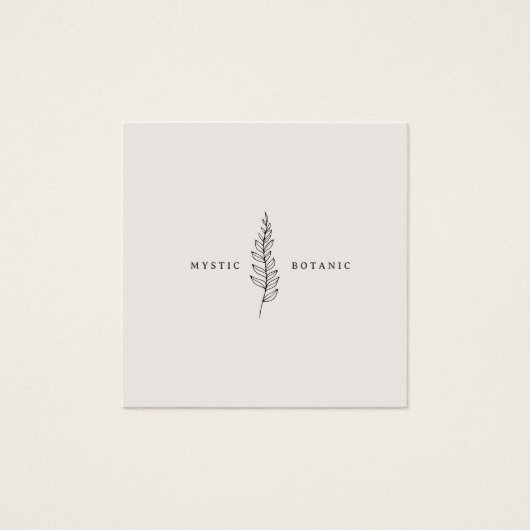 Natural Botanic Leaf Modern Business Profile Card (Front)