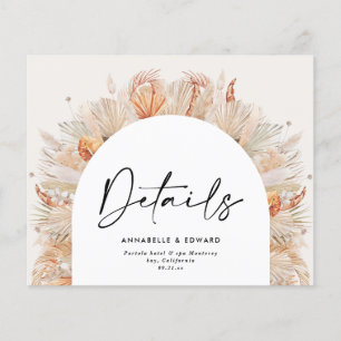 Natural botanical elegant pampas wedding details