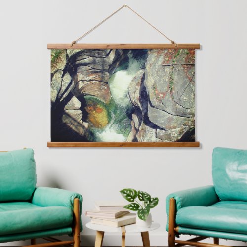 Natural Bridge Crevice With Water Nature  Hanging Tapestry