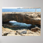 Natural Bridge in Aruba, Photography Poster<br><div class="desc">High definition photography of the remaining Natural Bridge in Aruba.  Please visit Zazzle shop Carolina Photo To Go for other products and photography.</div>