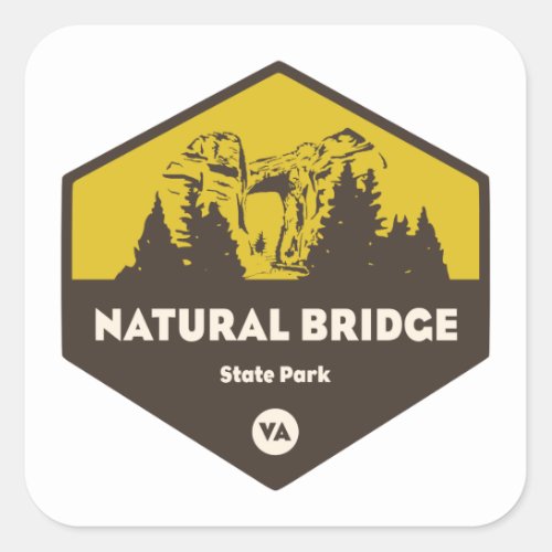 Natural Bridge State Park Virginia Square Sticker