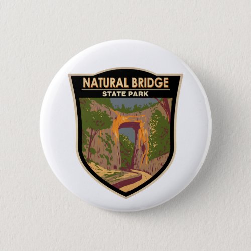 Natural Bridge State Park Virginia Vintage  Button