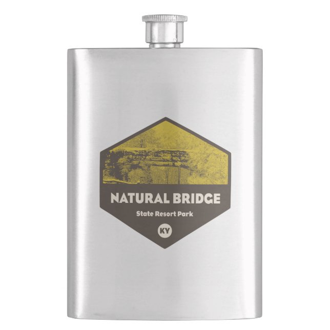 Natural Bridge State Resort Park Kentucky Flask (Front)