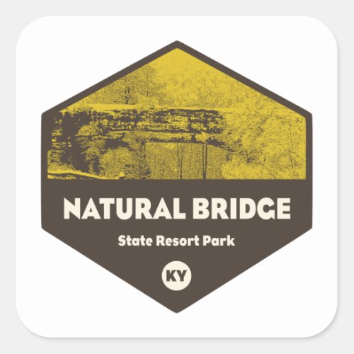 Natural Bridge State Resort Park Kentucky Square Sticker