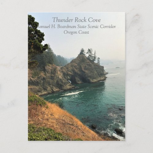 Natural Bridge Thunder Rock Cove Oregon Postcard