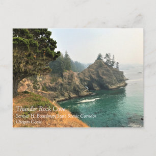 Natural Bridge, Thunder Rock Cove, Oregon Postcard