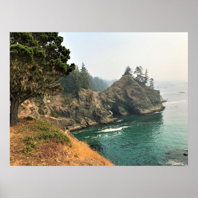 Natural Bridge, Thunder Rock Cove, Oregon Poster (Front)