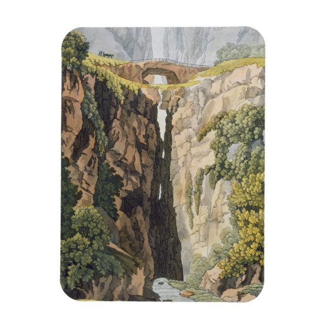 Natural Bridge, Valle d'Icononzo (colour litho) Magnet (Vertical)