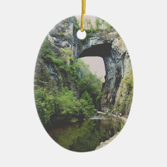 Natural Bridge Virginia Ceramic Ornament (Front)