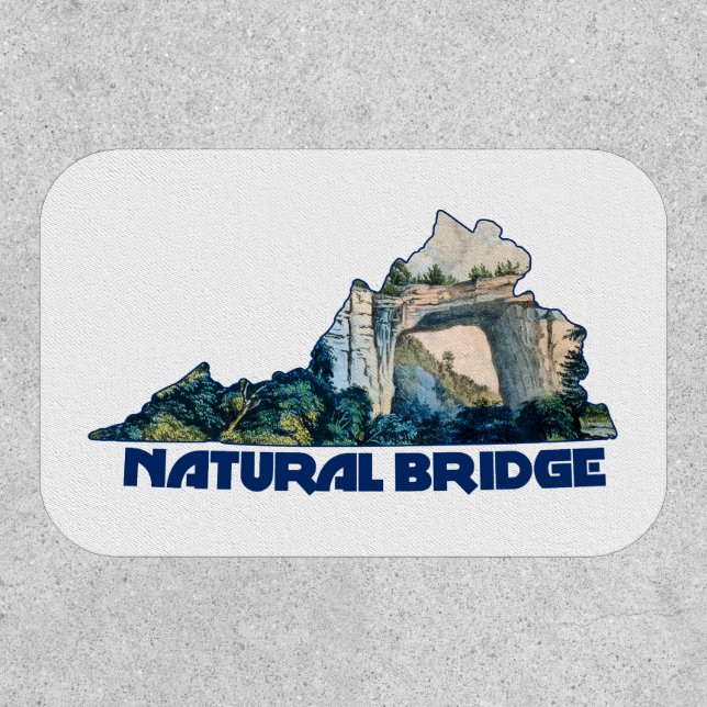 Natural Bridge Virginia State Map Patch (Front)