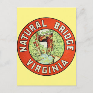 Natural Bridge Virginia  vintage travel Postcard