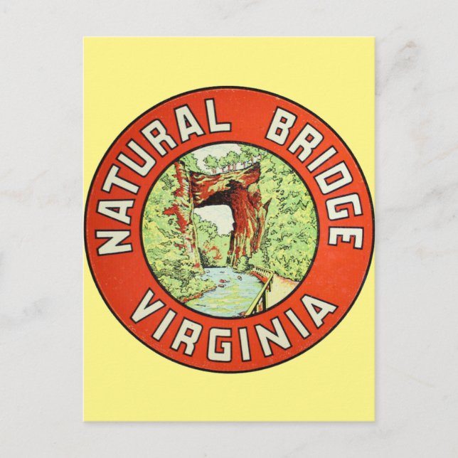 Natural Bridge Virginia  vintage travel Postcard (Front)