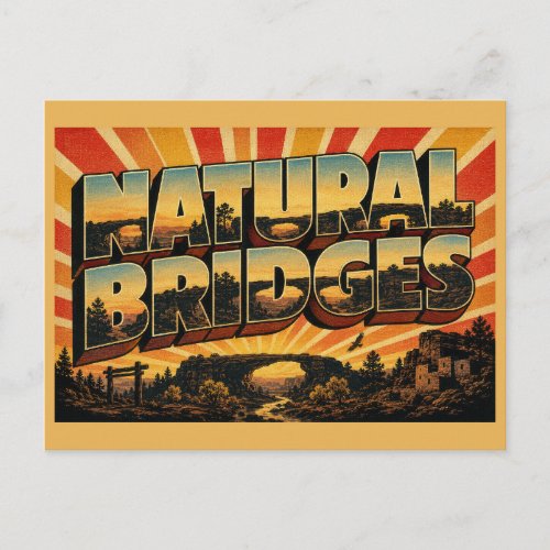 Natural Bridges National Monument Sandstone Arch Postcard
