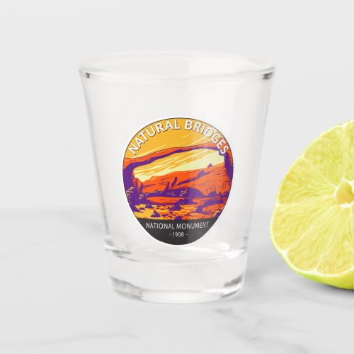 Natural Bridges National Monument Utah Circle Shot Glass