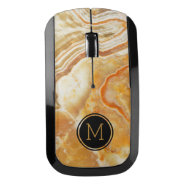 Natural Brown & Beige Marble Stone Texture Wireless Mouse at Zazzle