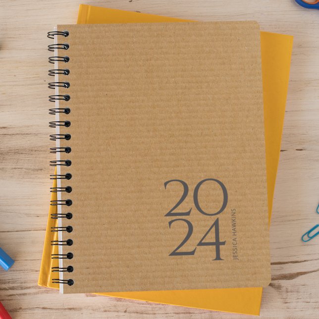 Natural Brown Cardboard Weekly Planner (Creator Uploaded)