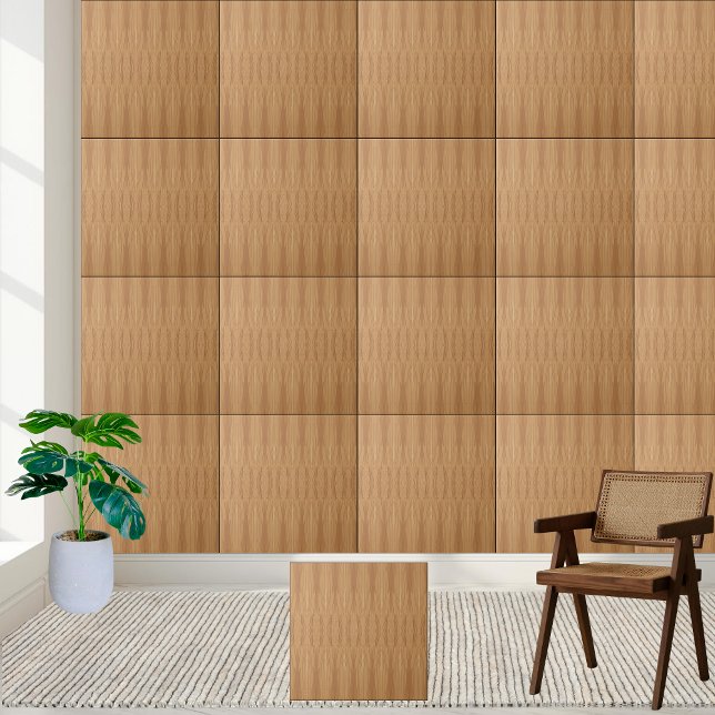 Natural Brown Faux Wood Grain Pattern  Ceramic Tile (Natural Brown Faux Wood Grain Pattern Ceramic Tile)