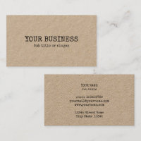 Natural brown kraft paper typewriter font style