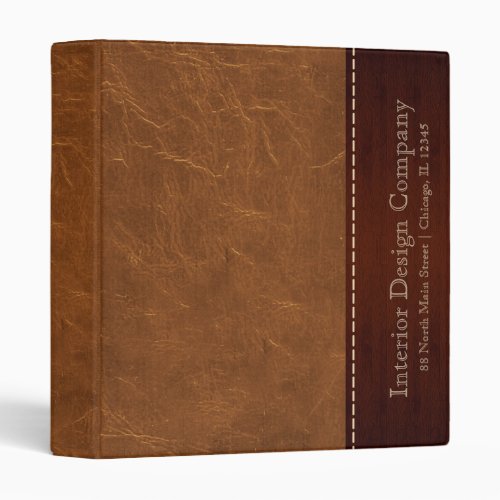 Natural Brown leather look Binder